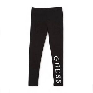 GUESS Girls' Big Logo Black Leggings Size 10